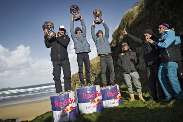 (L-R) Marcilio Browne (BRA), Thomas Traversa (FRA), Leon Jamaer (GER) - Award